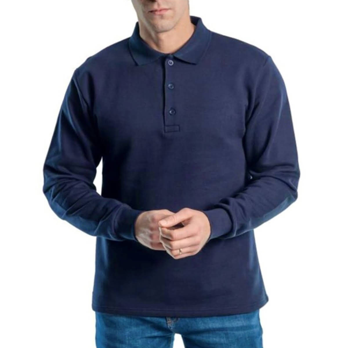 Polo yaka kalın kışlık sweatshirt %100 pamuk yumuşak iplikten içi şardonlu kumaştan üretilmiş baskıya ve nakışa uygun personel giyim