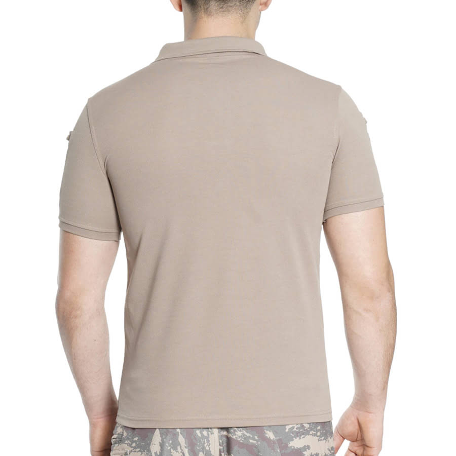Vogel Tactical Kısa Kollu Bej Yakalı Taktik Tişört Likralı microfiber kumaştan üretilmiştir %100 polyesterdir